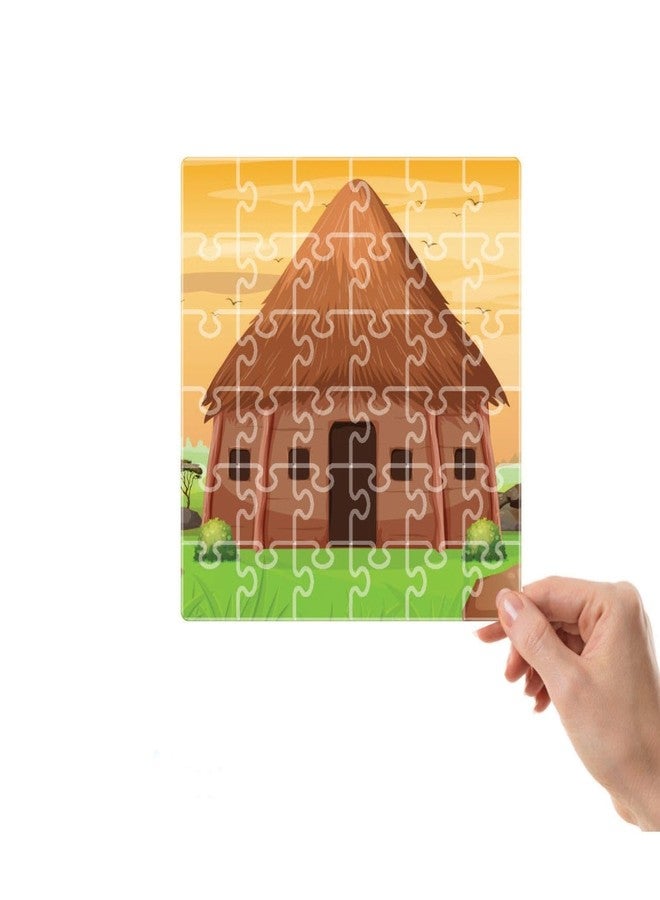 Mittimate Mud House Jigsaw Puzzle Game for Kids Age 4 to 6 Old I 36 Pieces Puzzle Toy I Birthday Gift for Children - Image 1